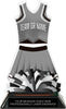 Cheer Uniform Colorix-T Acrylic Trophy - Gray [TACR7-JSY-CH-GRY-Q]