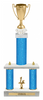 Two-Post Diamond Riser Trophy w/ Rectangle/Oval Center Column 23-inch [TFDR23]