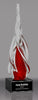Red Twisted Spire Art Glass [AGJ61-12]