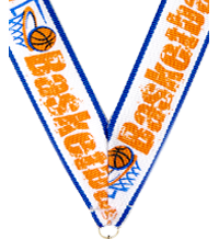 7/8 x 30 in. Basketball Neck Ribbon [NKRB-1074]