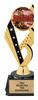 Black and Gold Rolling Arch Insert Trophy on Synthetic Regal Base [TRGi-J104]