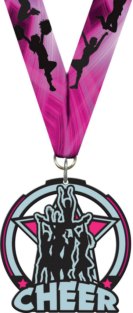 2.5" Cheer Glow Medal [MGLW2-CH]
