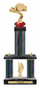 Two-Post Diamond Riser Trophy w/ Rectangle/Oval Center Column [TFDR22]