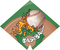 Baseball- Flame Diamond Insert [DI-1609]