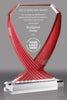 Diamond Vase Acrylic Award- Red 9 inch [ADVS-RED-9]