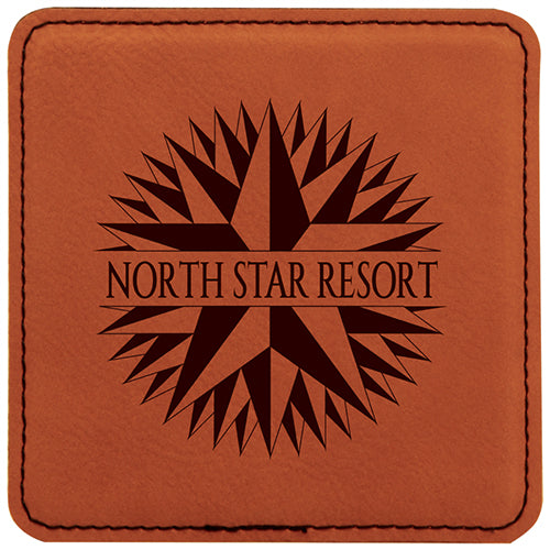 Rawhide Square Leatherette Coaster [CSTJSQ-271]