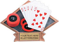 Poker Dimensional Diamond Resin Trophies