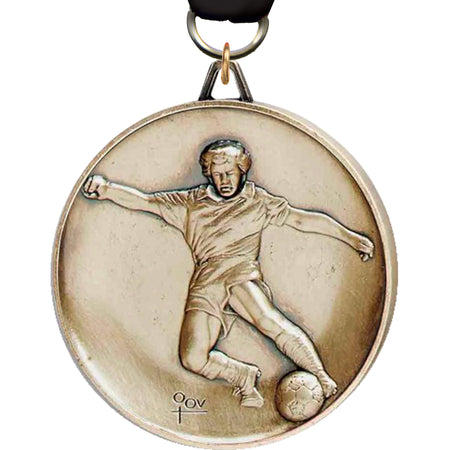 2.5 inch Premium Satin Finish Medal - Soccer Male [MF92-SCM]