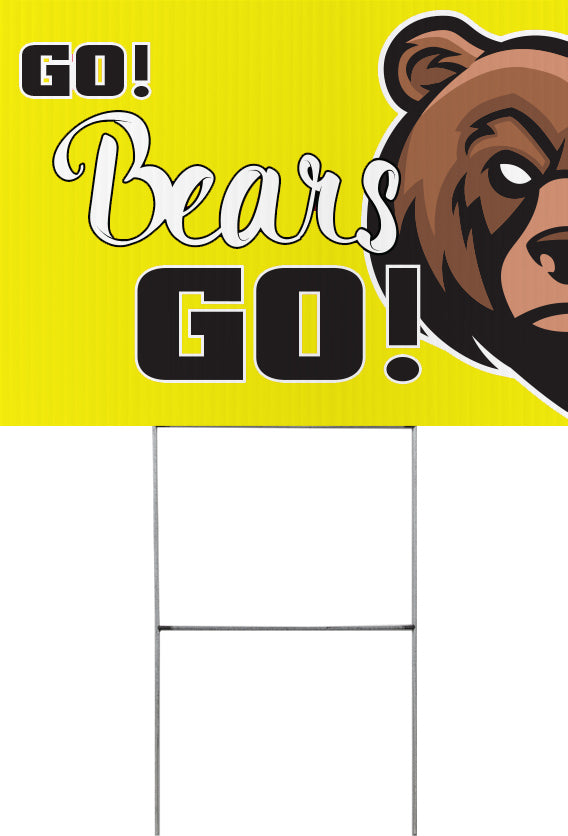 Bear Mascot Yard Signs