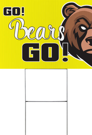 Bear Mascot Yard Sign - 24 x 18 inch [YS2418-MSCT-BEAR]