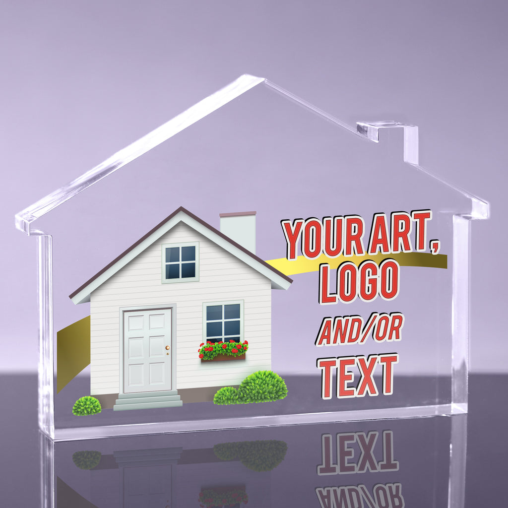 1 inch Thick Acrylic Single Gable Real Estate/Home Awards - Color