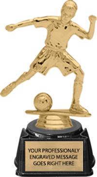 Soccer Junior Female on Black Base [TRBAS-JSCF]