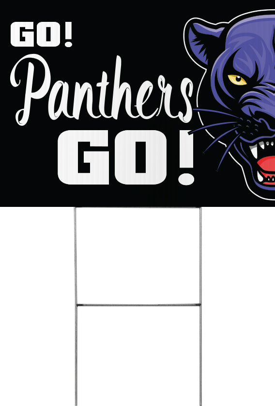 Panther Mascot Yard Signs