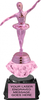 Ballet Pink Metallic Diamond Riser Trophy on Synthetic Regal Base [TDRPNK8-BLT]
