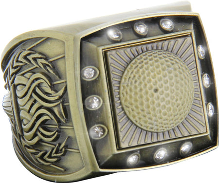 Championship Ring with Activity Insert- Golf Gold [RGSJ-G-12ST-GL]