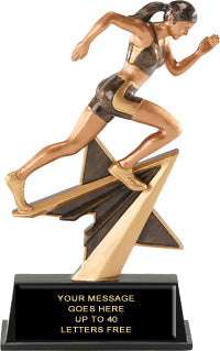 Track Female Star Power Resin Trophy -7" [RSP7-TKF]