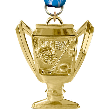 Hockey Bright Gold Trophy Cup Medal [MTM27-HK]