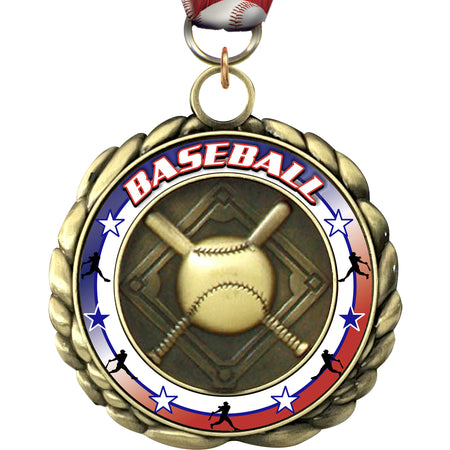 2.5" Baseball Wraparoundz Insert Medal [MWZ2-BS]