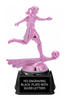 Soccer Female Pink Metallic Trophy on Synthetic Regal Base [TPNK7-SCF]