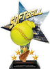 Softball Shattered Star Colorix Acrylic Trophy- 10 inch [TACR10-STR-SB-Q]