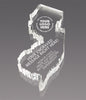 New Jersey Paperweight Acrylic Award - 6x3 [ASTT-NJ-Q]