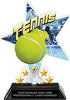 Tennis Shattered Star Colorix Acrylic Trophy- 7 inch [TACR7-STR-TN-Q]