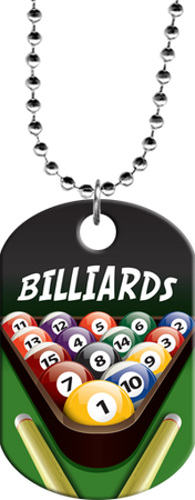 Billiards Rack Monster Dog Tag [DTXL-BL-RACK]