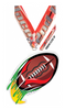 Flag Football Splatters Colorix-M Acrylic Medal [MACR375-SPLT-FLGFB-Q]