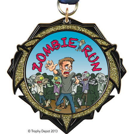 2.75" Tribal Insert Medal with Flat Black Finish MFBDMN