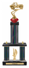 Two-Post Diamond Riser Trophy w/ Rectangle/Oval Center Column [TFDR22]