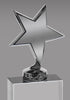 Silver Metal Star on Optical Crystal Block - 7.5 inch [CP961-7]