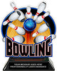 Bowling Colorix-T Acrylic Trophy - 6.25 inch [TACR6-BW-Q]