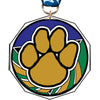 Paw Print Decagon Painted Medal [MDCM2-PAW]