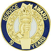 10 Years Service Award Enameled Round Pin [PCM-SRV-145RA]