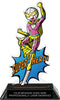 Volleyball Female Super Hero Acrylic Trophy- 8 inch [TACR8-SH-VBF-Q]