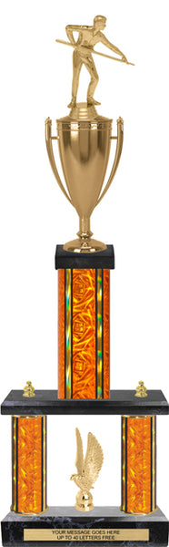 Two-Post Trophy w/ Rectangle/Oval Center Column w/ Cup [T3MC6] – Trophy ...