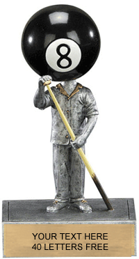 Billiards(8 Ball) Bobblehead 'Toon Resin Trophy [SBH-8B]