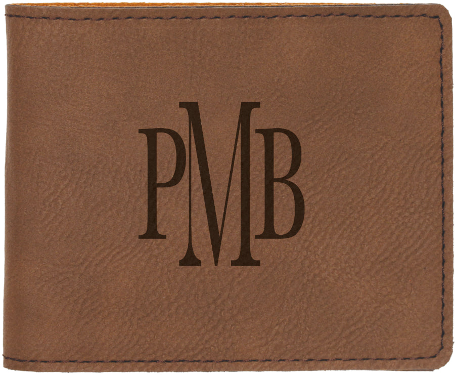 Dark Brown Leatherette Bifold Wallet [LWJ-190]