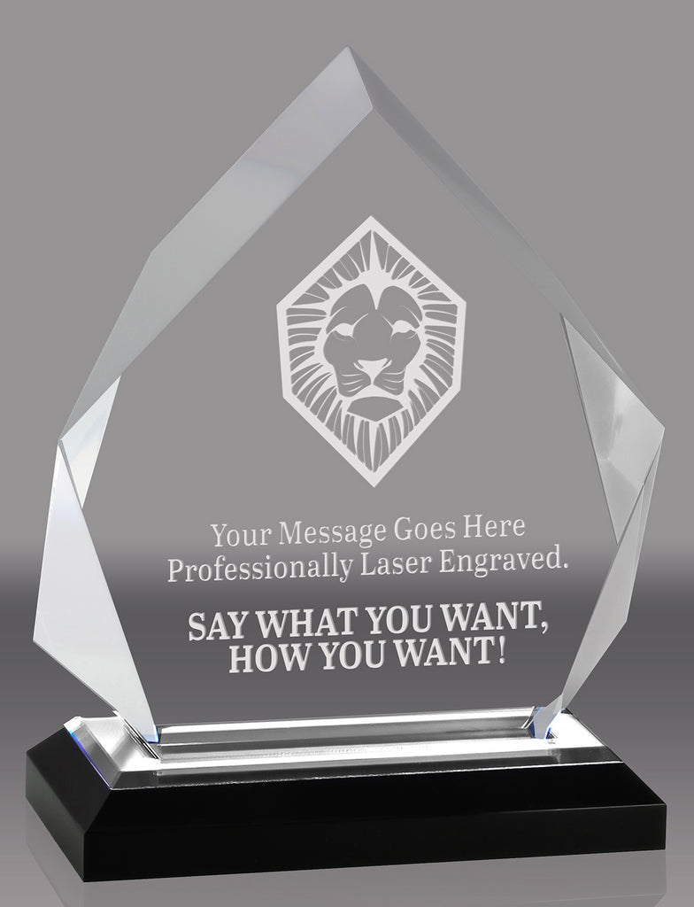 Acrylic Diamond with Reflective Silver Bottom- 6.75 inch [ADIA6-CLR]