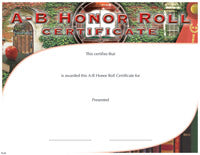 Full Color Certificates: A-B Honor Roll  [CCT128]