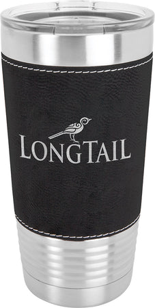 Polar Camel 20 oz. Ringneck Black Leatherette Vacuum Insulated Tumbler [JTML-523]