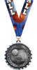 Basketball Diecast Medal with Diamond Cut Border- Silver [MM2DC-BK-S]