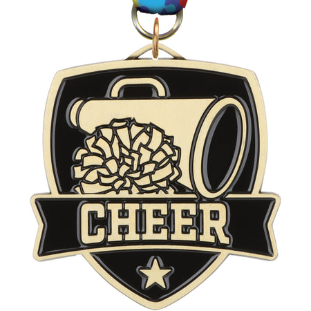 2.5" Cheer Banner Shield Medal [MPSHD2-CH]