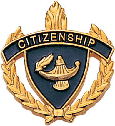 Citizenship 3D Enameled Scholastic Pin [PCM-WRT-CZ]
