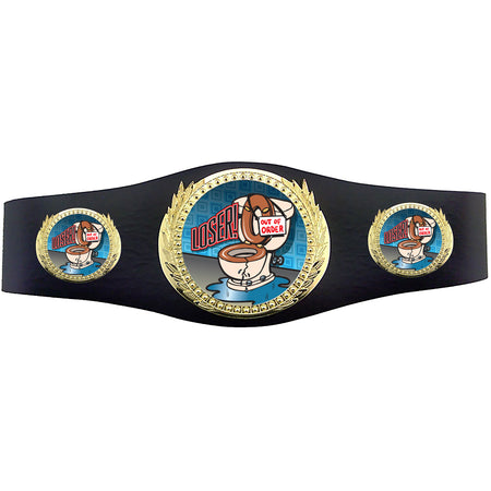 Losers 40 inch Youth Triple Art Champion Award Belt - Toilet [C3SAB3-LSR-TLT]