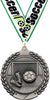 2.75 in Soccer Wreath Framed Medal- Silver [M311-SC-S]