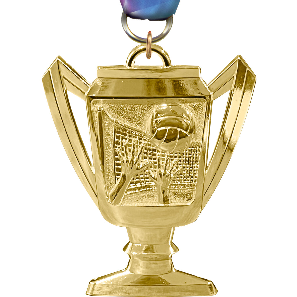 Volleyball Bright Gold Trophy Cup Medal [MTM27-VB]