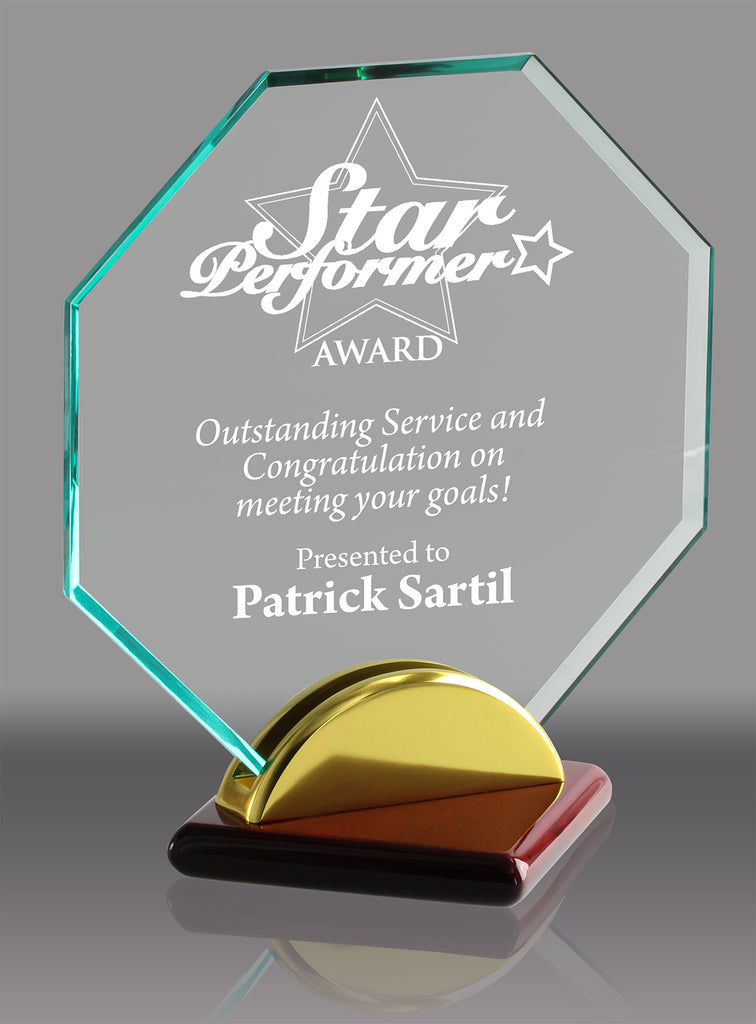 Acrylic Octagon Desktop Award [A546]