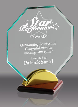 Acrylic Octagon Desktop Award [A546]