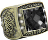 Fantasy Championship Ring with Black Center Stone- Gold [RGSJ-G-FANCH-BLK]